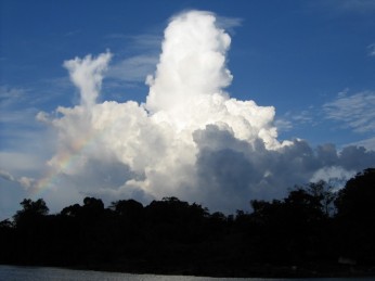 Regenboog wolken natuur