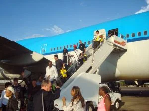 arrivée aéroport de Pengel klm