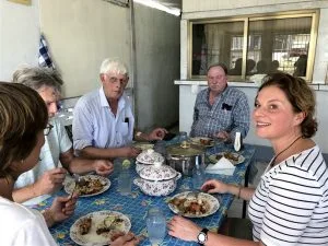 having lunch in Wageningen Multi-day Maratakka tour Suriname