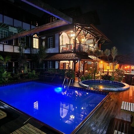 greenheart boutique hotel by night